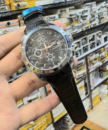 TISSOT Men’s Chronograph Watch | Date Feature | Leather Strap | Master Lock