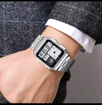 Skmei Digital Watch – 13-Digit Operation | Stainless Steel | Waterproof | EL Light