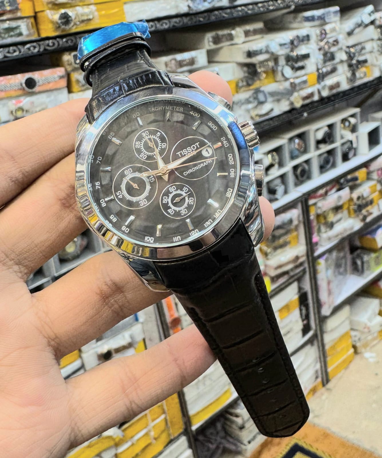 TISSOT Men’s Chronograph Watch | Date Feature | Leather Strap | Master Lock
